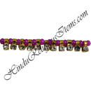 Coloured Moti Kandora With White Diamond Latkan