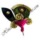 Morpankh Kalgi With Katra Golden Jhari