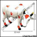 White Chhapa Wali Gaay (Cow) Animal Fiber Swarup / Khilona (Copy)
