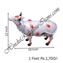 White Chhapa Wali Gaay (Cow) Animal Fiber Swarup / Khilona (Copy)