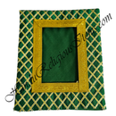 Chitraji Coloured Cotton Vastra With Golden Criss-Cross Lace