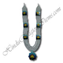 High Quality White Moti Gadi Mala (Haar) With Chhep Padak Choki in Kamal Design (M-61)