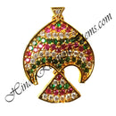 Gold Metal Mukut With Nang(Diamond)
