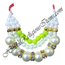 Three Layer White Moti Mala With Nang(Diamond)