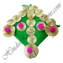 Wool(oon) Work Kite With Extra Golden Gota flower design
