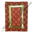 Chitraji Cotton Bandhani Vastra with Golden Lace (VCBGL-20)