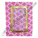 Chitraji Cotton Bandhani Vastra with Golden Lace (VCBGL-20)