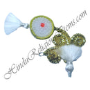 Jardoshi With Golden Jhari And Moti Work - Katra