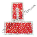 Lalan Cotton Cheent Coloured Chira Vastra With Net Lace