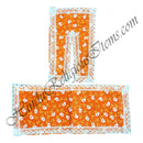 Lalan Cotton Cheent Coloured Chira Vastra With Net Lace