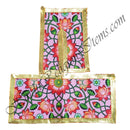 Lalan Slub Cotton Flower Design  Chira Vastra With Golden Lace