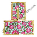 Lalan Slub Cotton Flower Design  Chira Vastra With Golden Lace