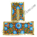 Lalan Slub Cotton Flower Design  Chira Vastra With Golden Lace