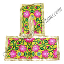 Lalan Slub Cotton Flower Design  Chira Vastra With Golden Lace