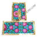 Lalan Slub Cotton Flower Design  Chira Vastra With Golden Lace