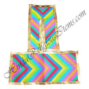 Lalan Cotton W Shape Multicolour Chira Vastra With Golden Lace.