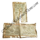 Lalan Brocade Golden Jhari Leaf Design Chira Vastra