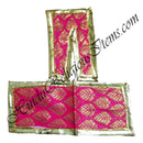 Lalan Brocade Golden Jhari Leaf Design Chira Vastra