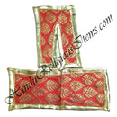 Lalan Brocade Golden Jhari Leaf Design Chira Vastra