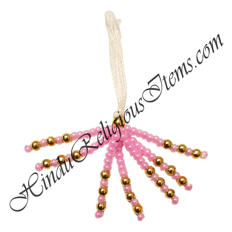 Coloured Moti (Pearl) Loom With Golden Moti