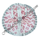 Lalan Chofuli Bandhani Round Vastra With Silver Jhari Lace (LCBRV)