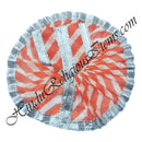 Lalan Cotton Leheriya Round Vastra With Silver Brocade/Net Lace