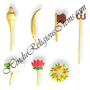 Golden Metal & Meenakari Astra-Shastra (Weapon) (Set of 7)