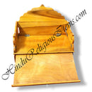 Wooden Folding Sinhasan With Pulling Tray For Bhog