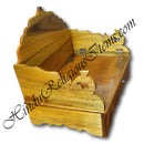 Wooden Folding Sinhasan With Pulling Tray For Bhog