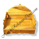 Wooden Folding Sinhasan With Pulling Tray For Bhog