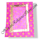 Chitraji Cotton Ek Dhari Bandhani Vastra With Golden Lace