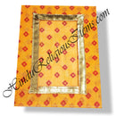 Chitraji Cotton Ek Dhari Bandhani Vastra With Golden Lace