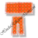 Lalan Cotton Cheent Traditional Geometric Print Coloured Chira Vastra With Net Lace