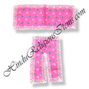 Lalan Cotton Cheent Traditional Geometric Print Coloured Chira Vastra With Net Lace