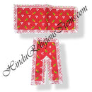 Lalan Cotton Cheent Traditional Geometric Print Coloured Chira Vastra With Net Lace