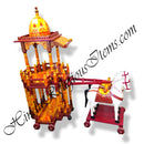 Sagwan Sankheda Style Rath With Horse