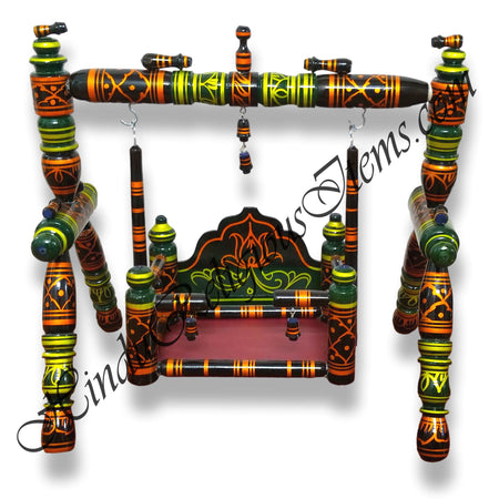 Sankheda Style Wooden Palna (Cradle)