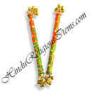 Metal Meenakari Dandiya With Ghughri (Pair)