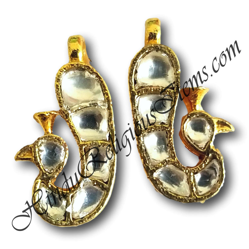 Premium Quality Kundan - Peacock Kundal