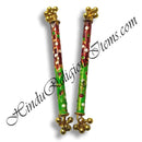 Metal Meenakari Dandiya With Ghughri (Pair)