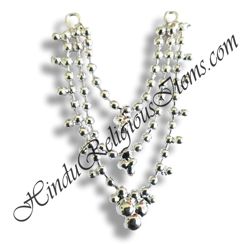 Premium Quality Silver Metal Moti Three Layer Mala Set PSM-92