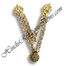 Premium Quality AD Two Layer Mala With Flower Shape Pendant