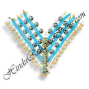 Premium Quality Moti Gadi Mala With Square Meenakari Choki Traval(set of 7)