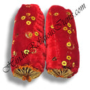 Round Velvet Takiya With Tikli Decoration