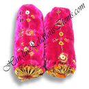 Round Velvet Takiya With Tikli Decoration