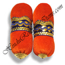 Round Velvet Takiya With Tikli Lace Decoration