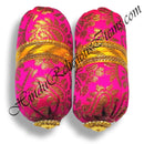 Round Brocade Jhari Takiya With Floral Design