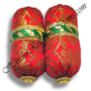 Round Brocade Jhari Takiya With Floral Design