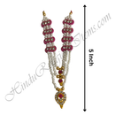 Premium Quality Three Layer White Moti Mala With Heart Shape Pendant