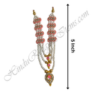 Premium Quality Three Layer White Moti Mala With Heart Shape Pendant